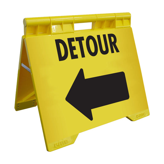 Detour Left - Evarite A-Frame Sign