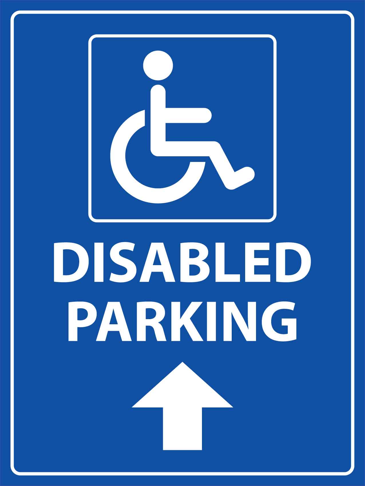 Disabled Parking Arrow Up Sign