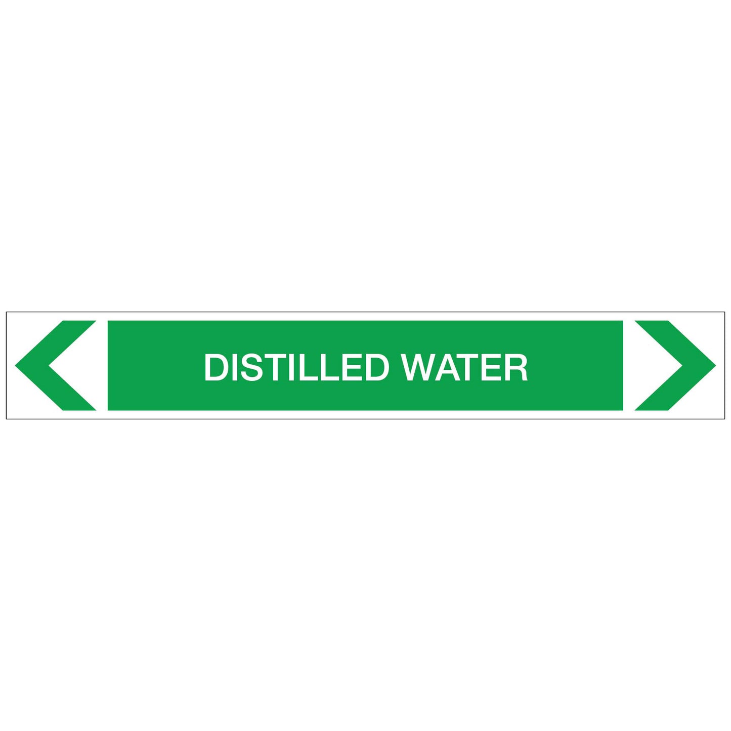 Water - Distilled Water - Pipe Marker Sticker