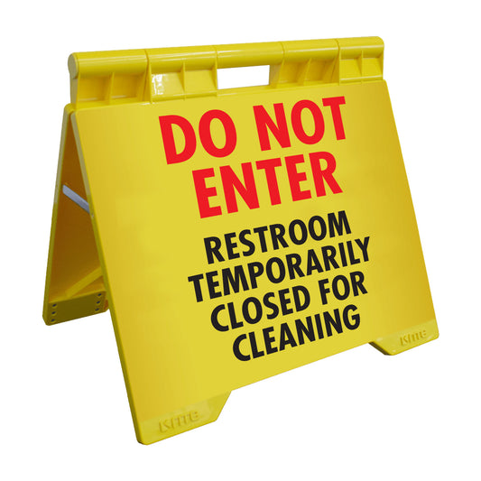 Do Not Enter Restroom Temporarily Closed For Cleaning - Evarite A-Frame Sign