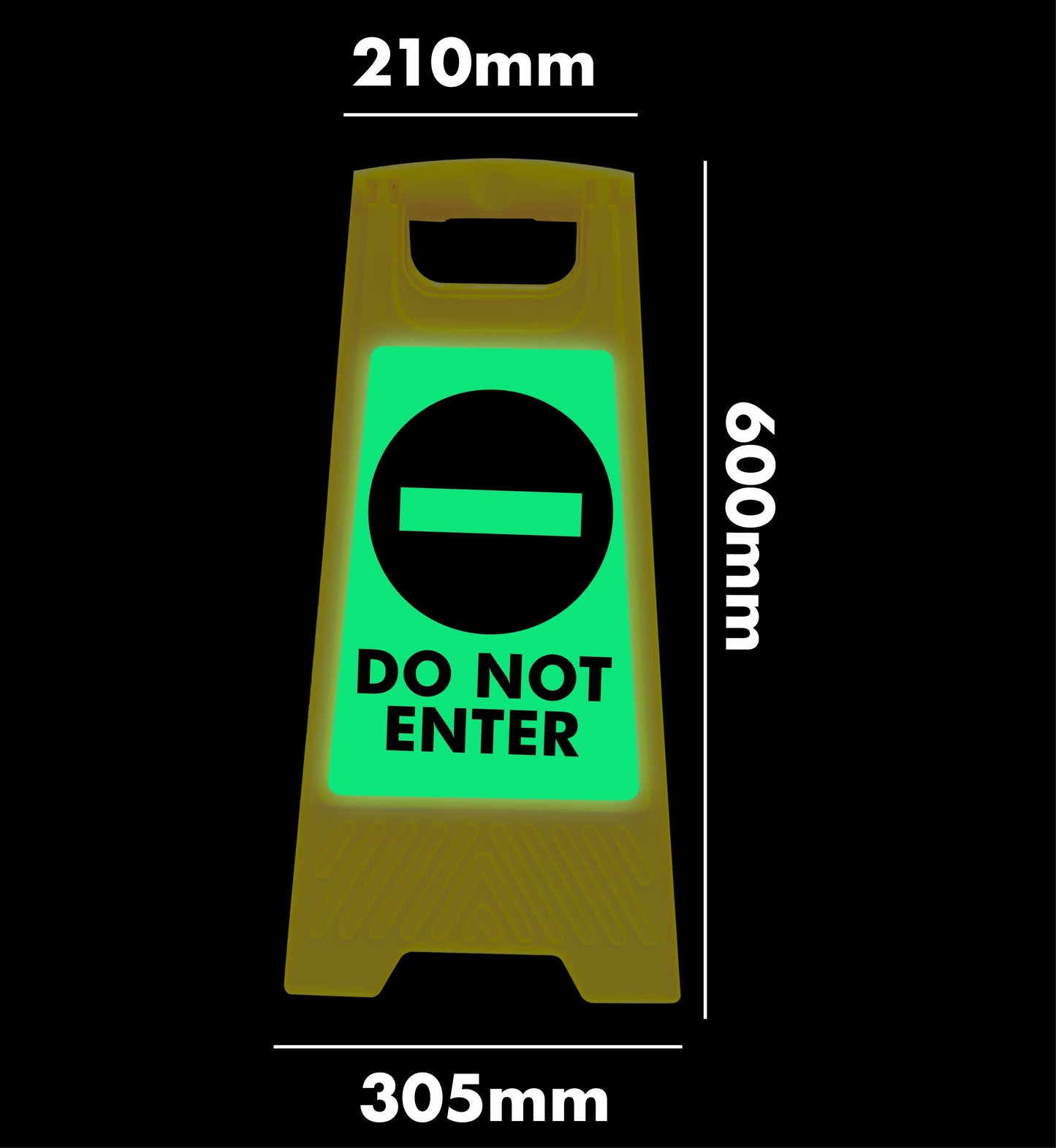 Glow In The Dark - Yellow A-Frame - Do Not Enter