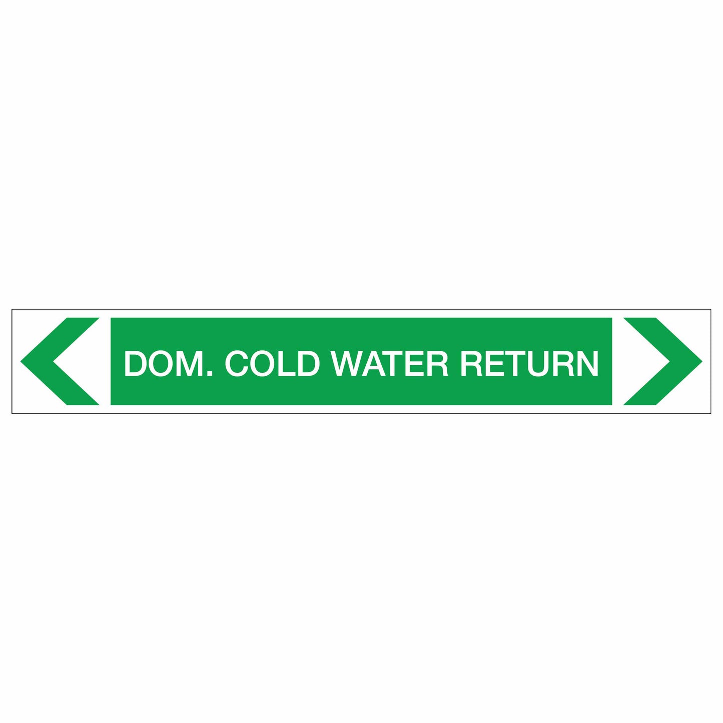 Water - Dom. Cold Water Return - Pipe Marker Sticker