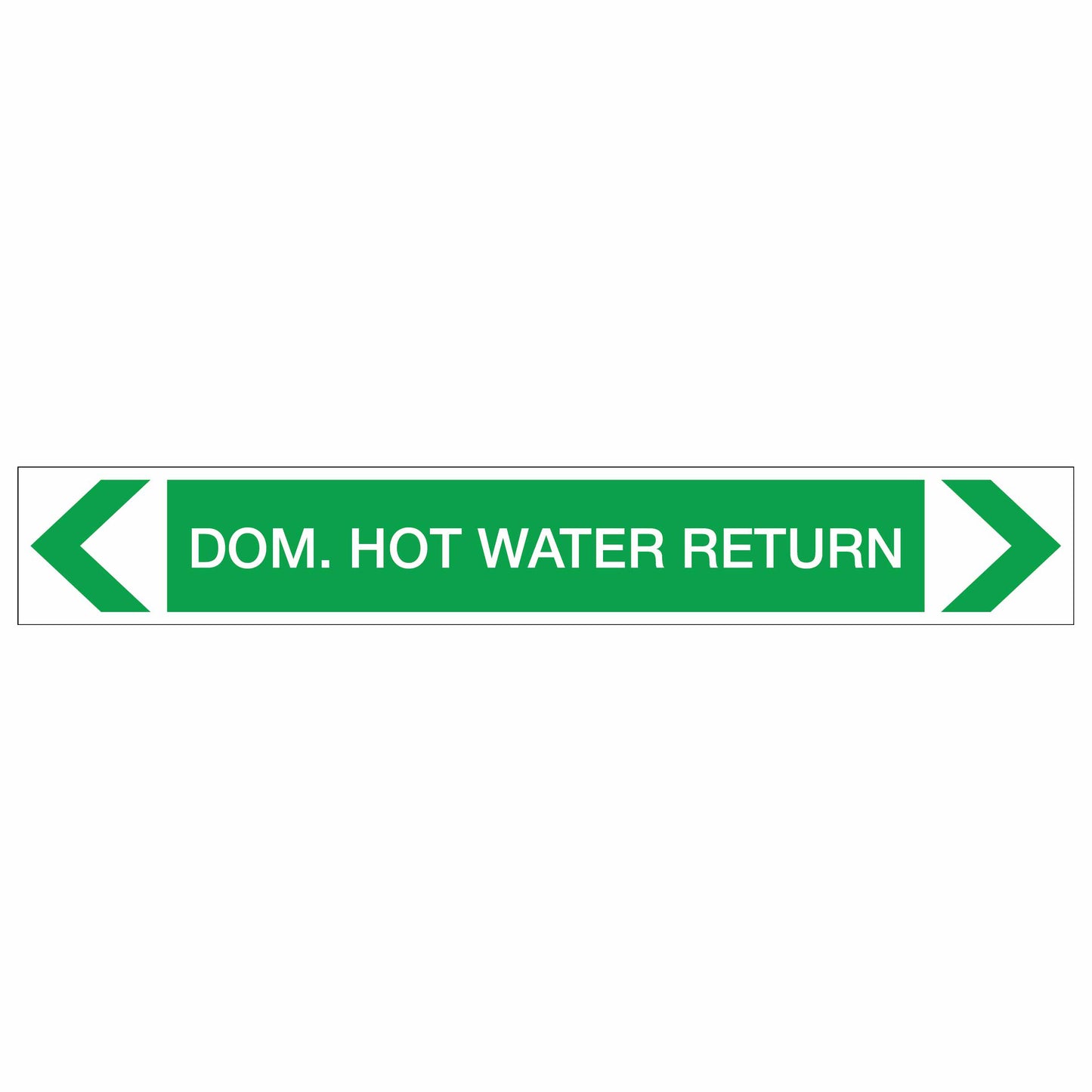 Water - Dom. Hot Water Return - Pipe Marker Sticker