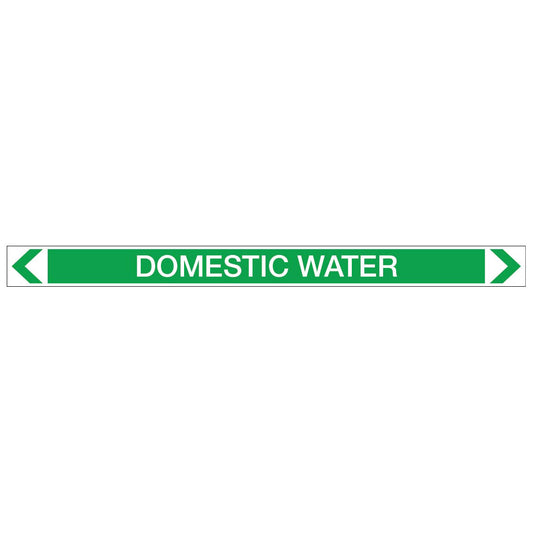 Water - Domestic Water - Pipe Marker Sticker