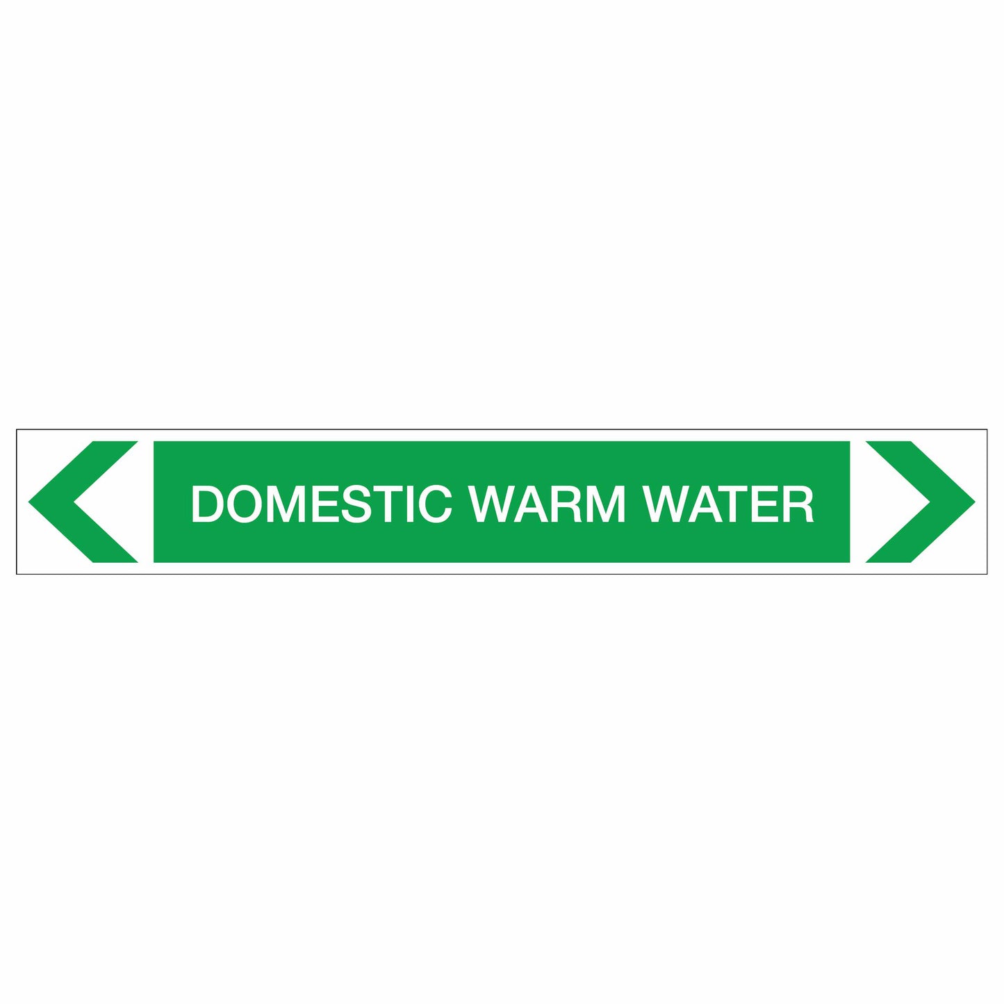Water - Domestic Warm Water - Pipe Marker Sticker
