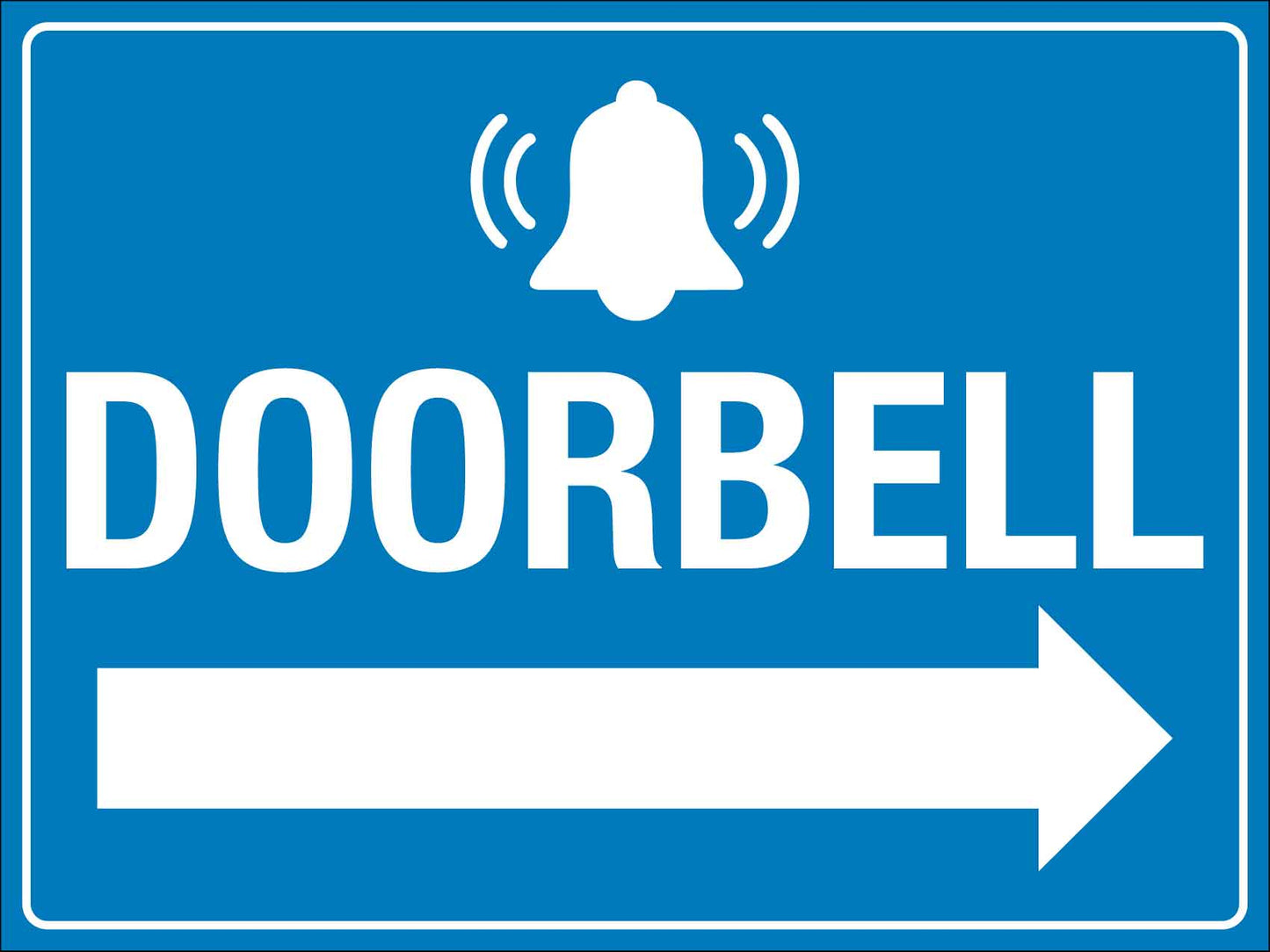 Doorbell Right Arrow Sign