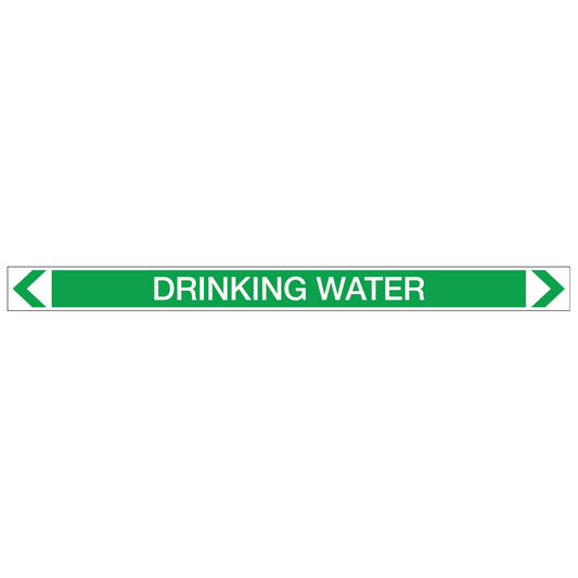 Water - Drinking Water - Pipe Marker Sticker