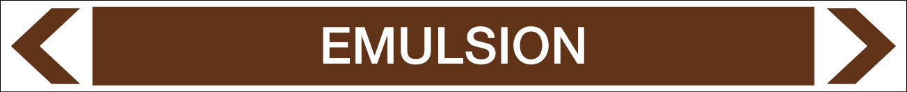 Oils - Emulsion - Pipe Marker Sticker