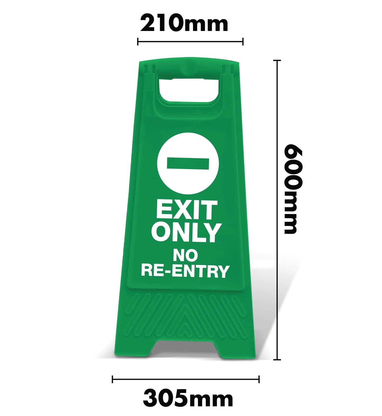 Green A-Frame - Exit Only No Re-Entry
