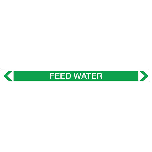 Water - Feed Water - Pipe Marker Sticker