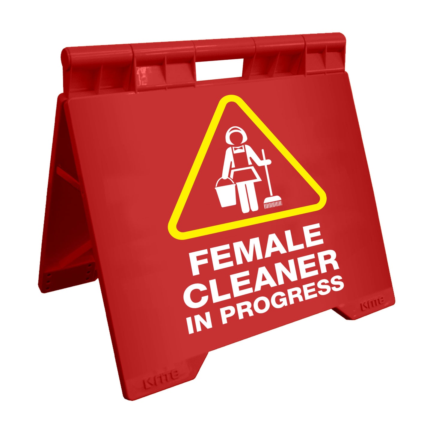 Female Cleaner In Progress - Evarite A-Frame Sign