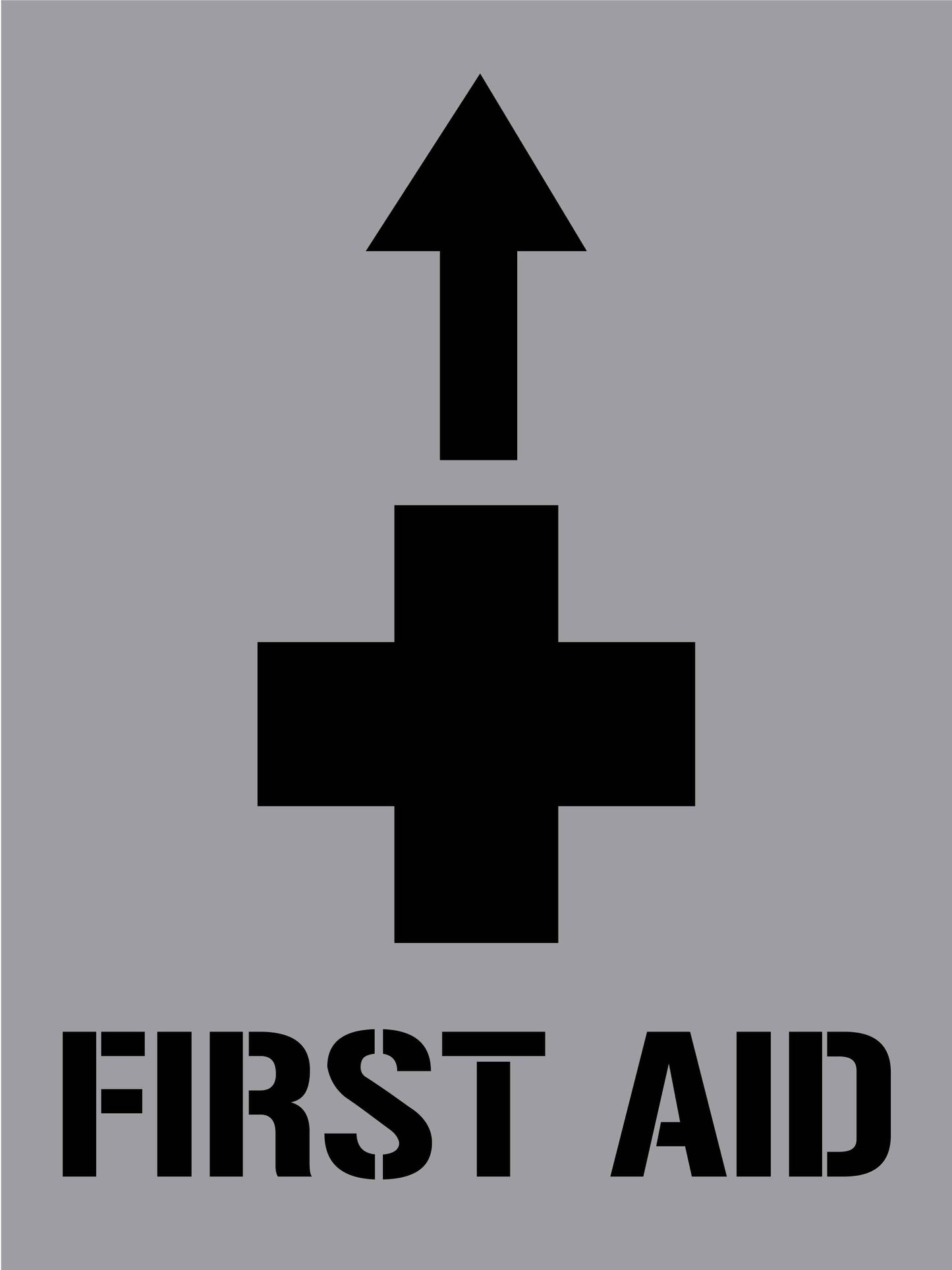 First Aid Arrow - Aluminium Composite Stencil