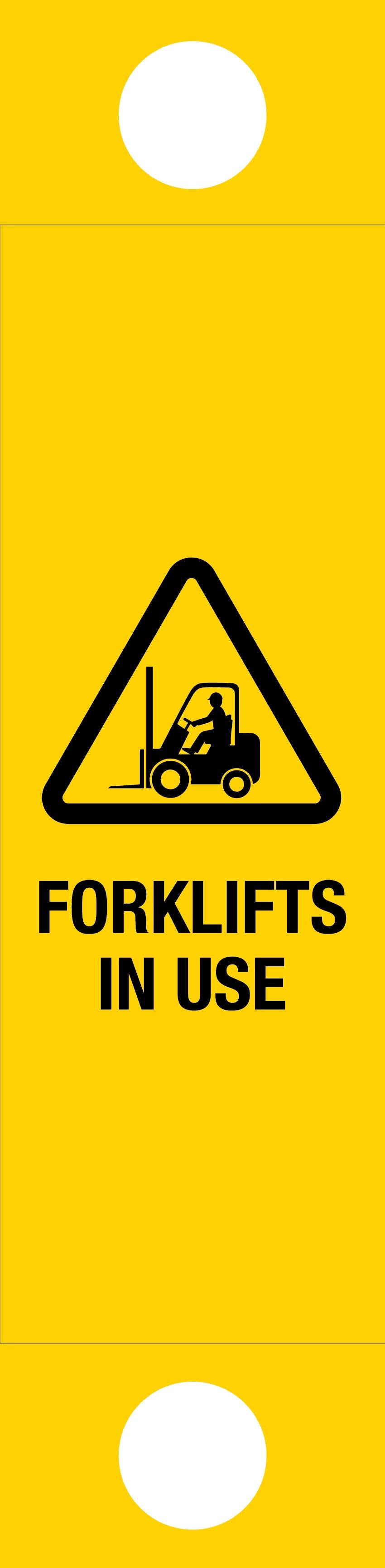Forklift In Use - Corflute Bollard Traffic Signs