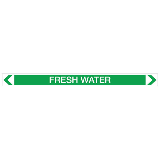 Water - Fresh Water - Pipe Marker Sticker