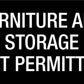 Furniture and Storage Not Permitted - Statutory Sign
