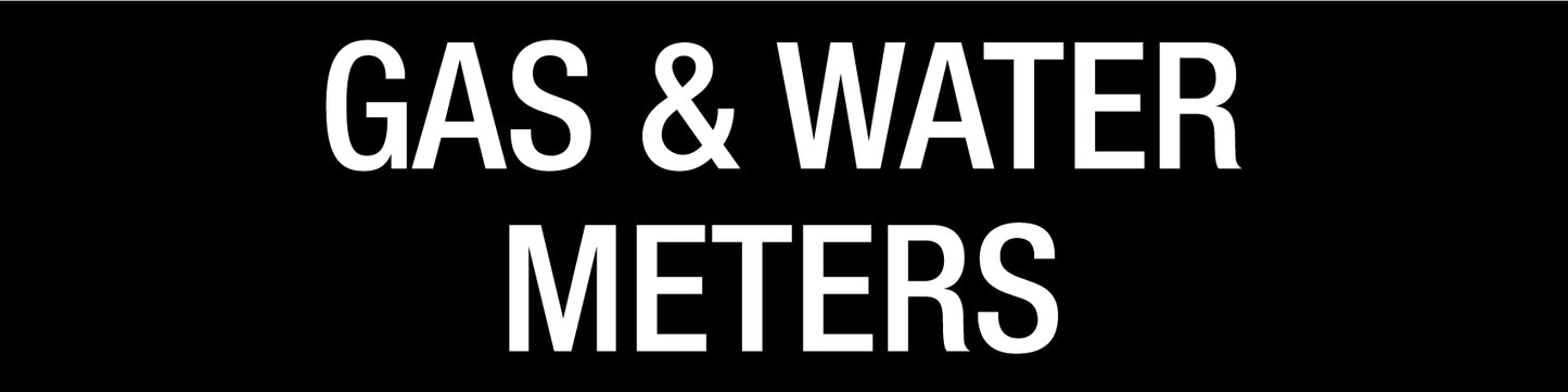Gas & Water Meters - Statutory Sign