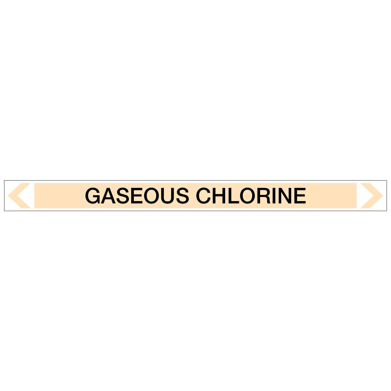 Gases - Gaseous Chlorine - Pipe Marker Sticker
