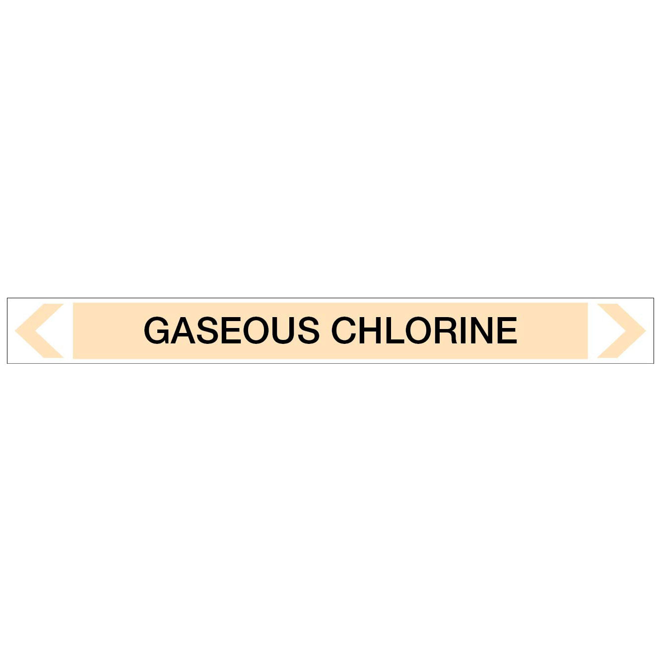 Gases - Gaseous Chlorine - Pipe Marker Sticker