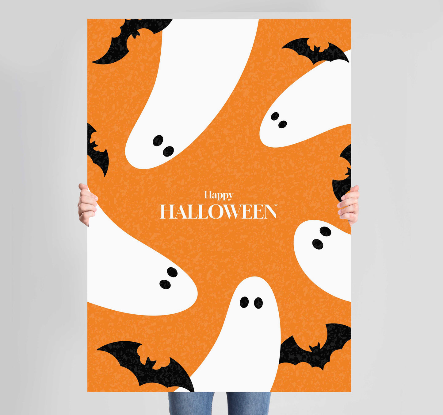 Halloween Ghost Bat Poster Wall Art Prints