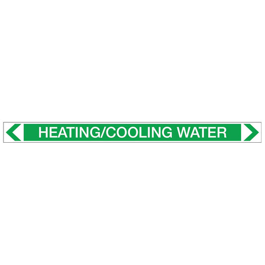 Water - Heating/Cooling Water - Pipe Marker Sticker