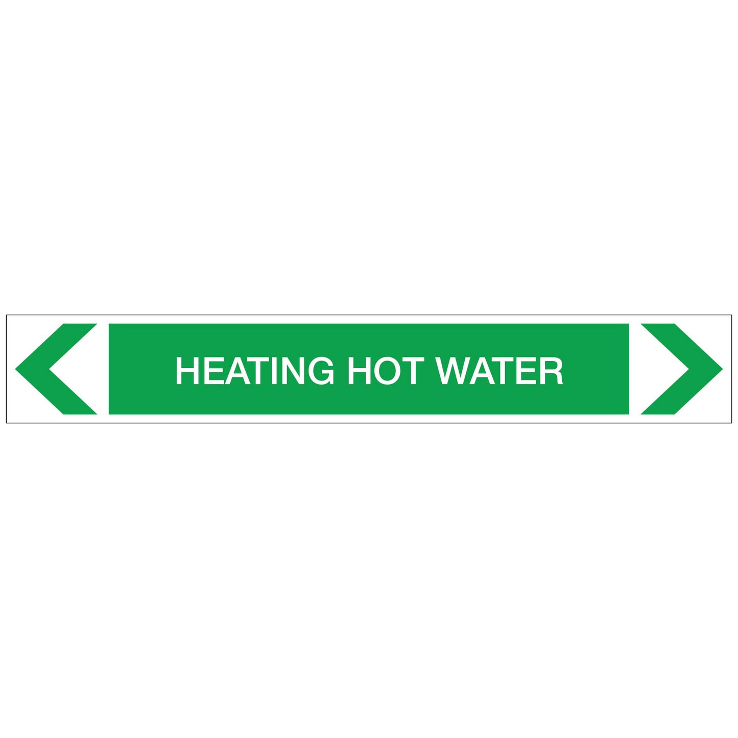Water - Heating Hot Water - Pipe Marker Sticker