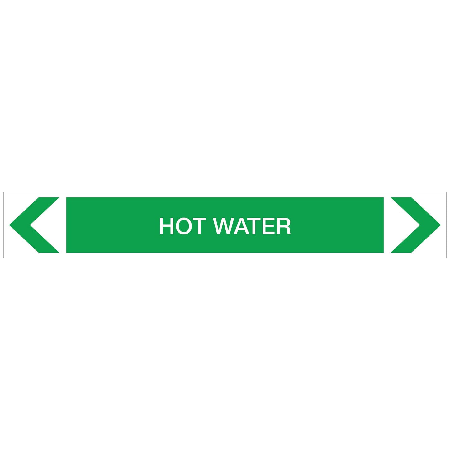 Water - Hot Water - Pipe Marker Sticker