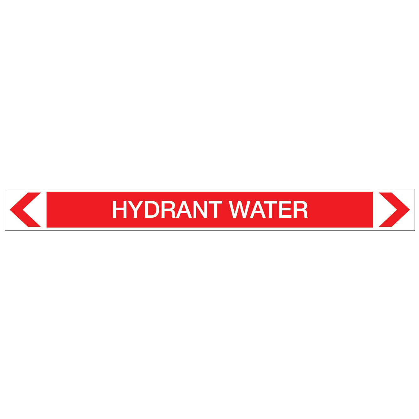 Fire Protection - Hydrant Water - Pipe Marker Sticker