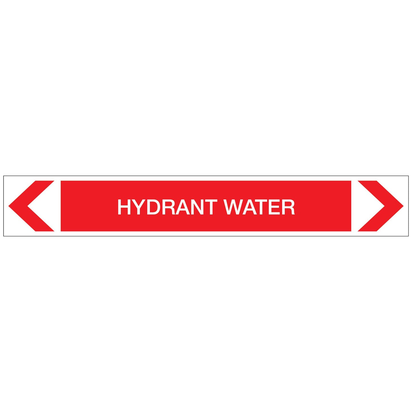 Fire Protection - Hydrant Water - Pipe Marker Sticker