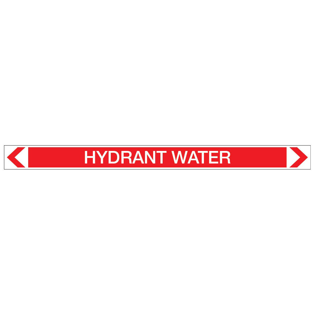 Fire Protection - Hydrant Water - Pipe Marker Sticker