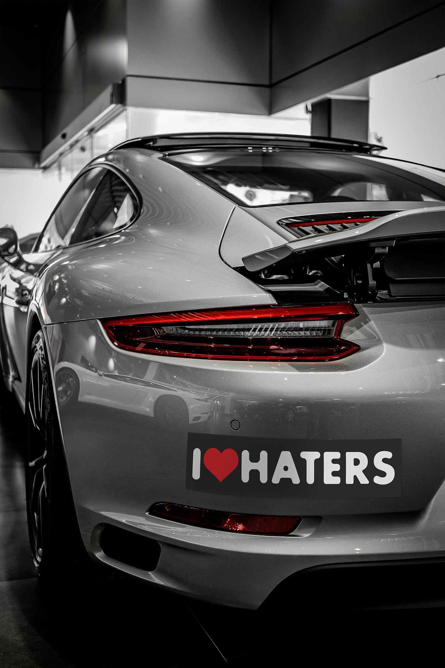 I Heart Haters Black Car Bumper Stickers