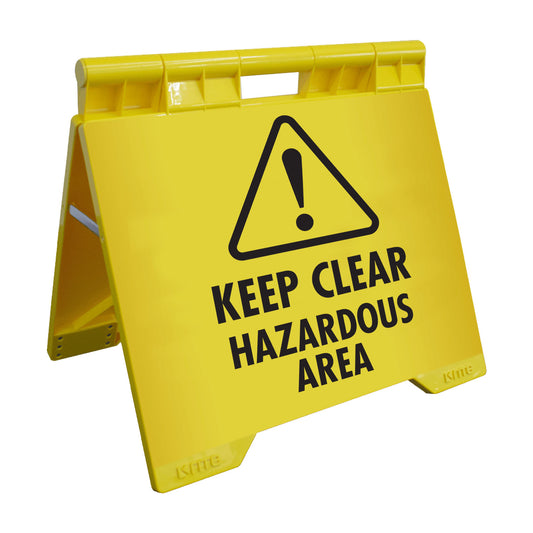 Keep Clear Hazardous Area - Evarite A-Frame Sign