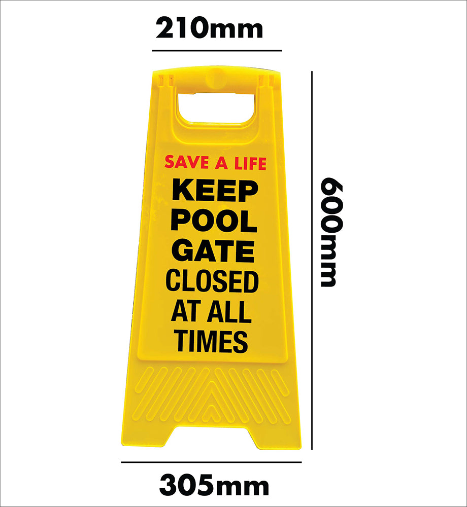 Yellow A-Frame - Keep Pool Gate Closed At All Times
