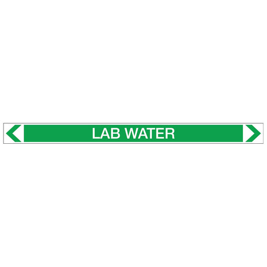 Water - Lab Water - Pipe Marker Sticker
