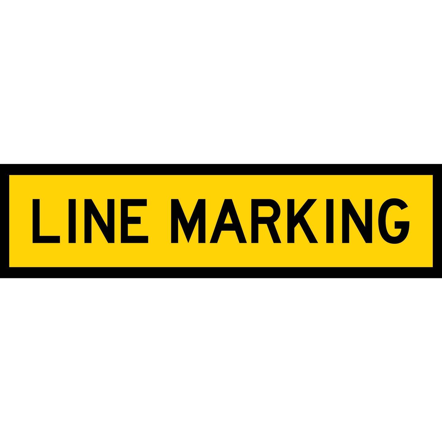 Line Marking Long Skinny Multi Message Traffic Sign