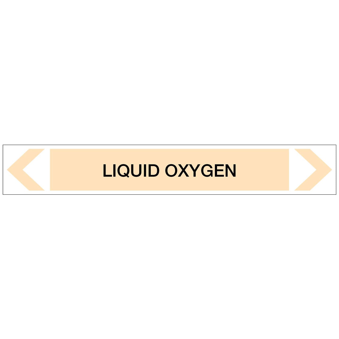 Gases - Liquid Oxygen - Pipe Marker Sticker