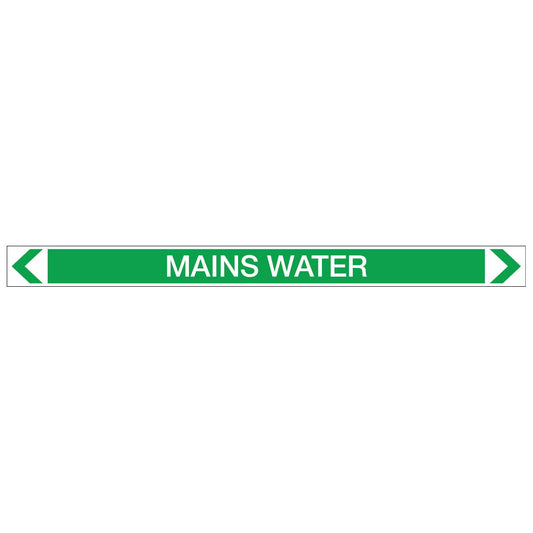 Water - Mains Water - Pipe Marker Sticker