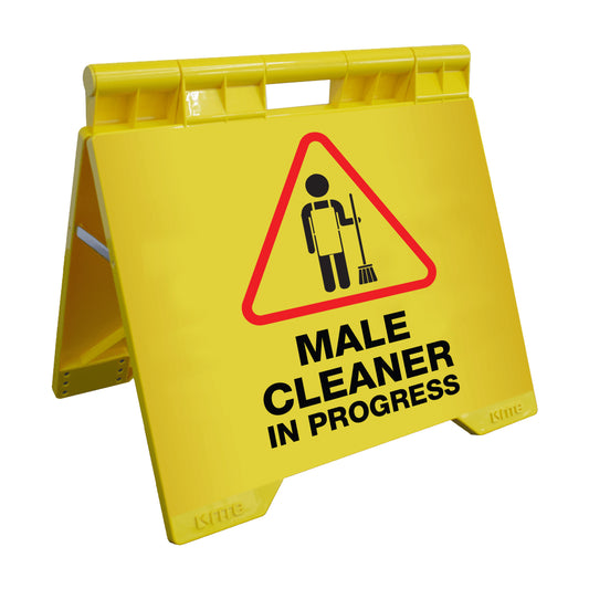 Male Cleaner In Progress - Evarite A-Frame Sign
