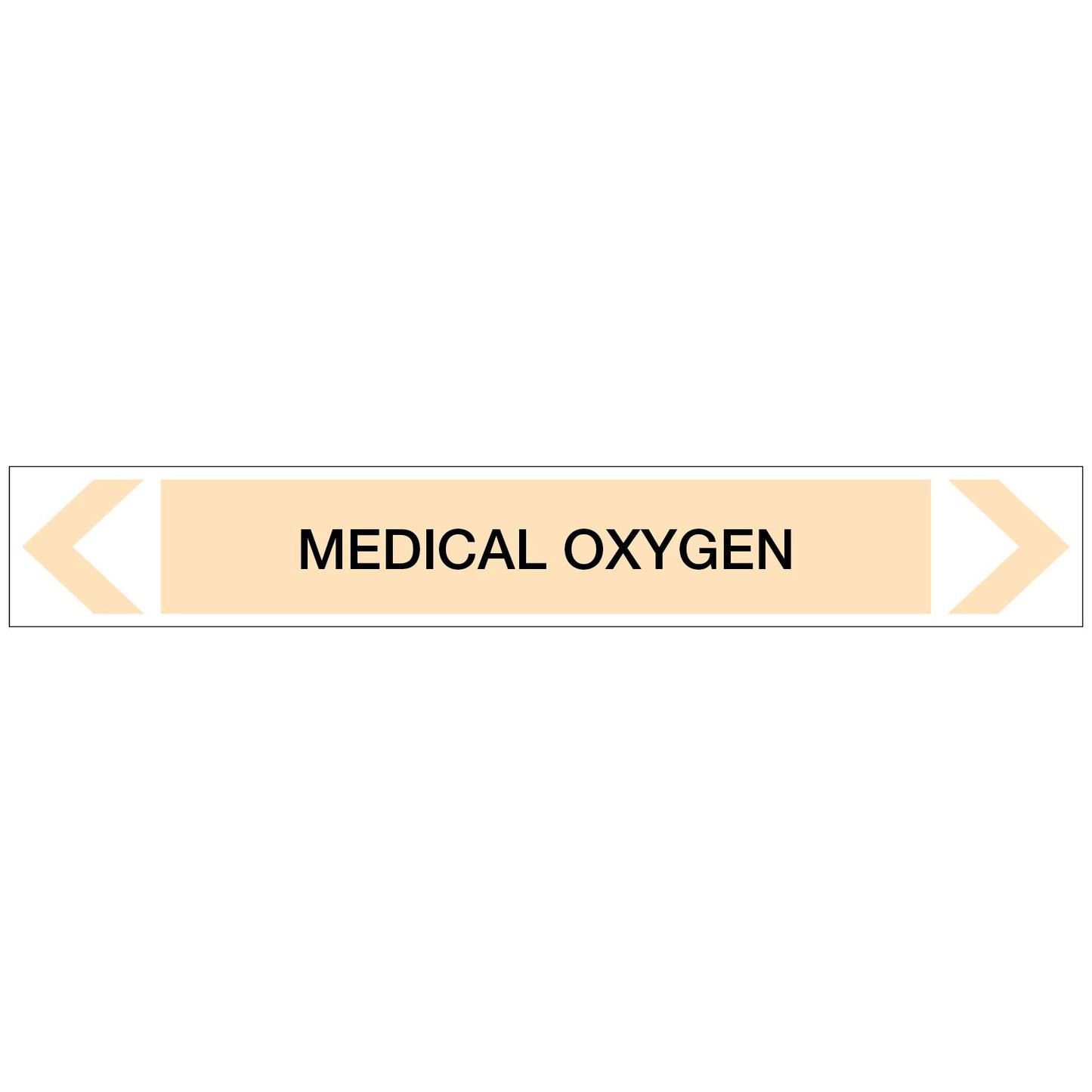 Gases - Medical Oxygen - Pipe Marker Sticker