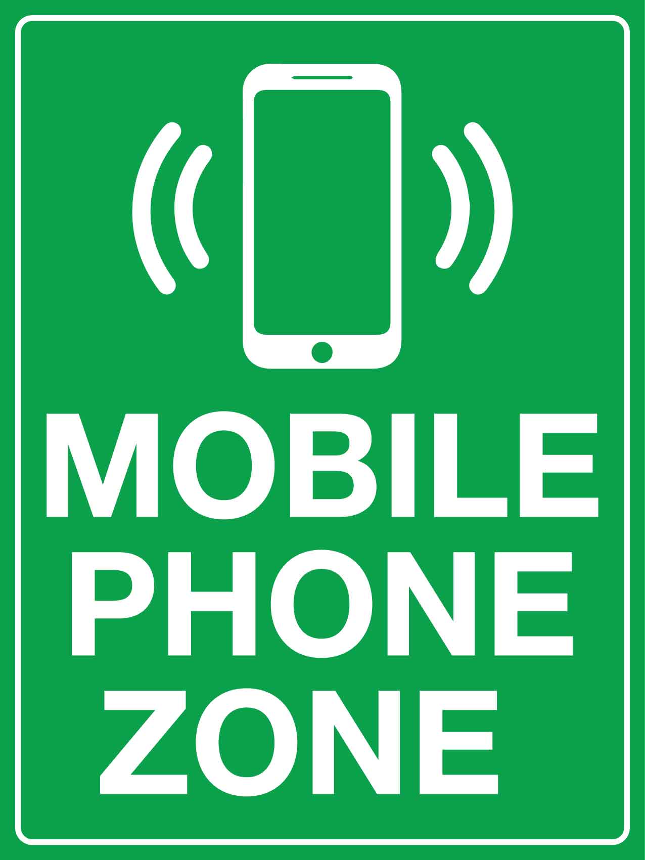 Mobile Phone Zone Sign – New Signs