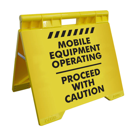 Mobile Equipment Operating - Evarite A-Frame Sign