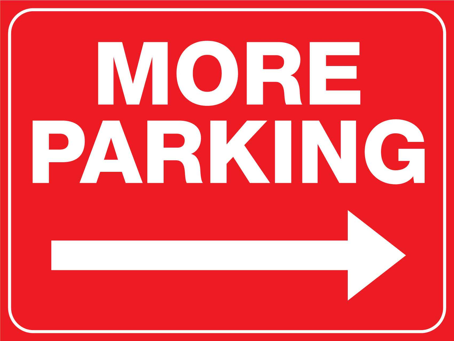 More Parking Right Arrow Sign
