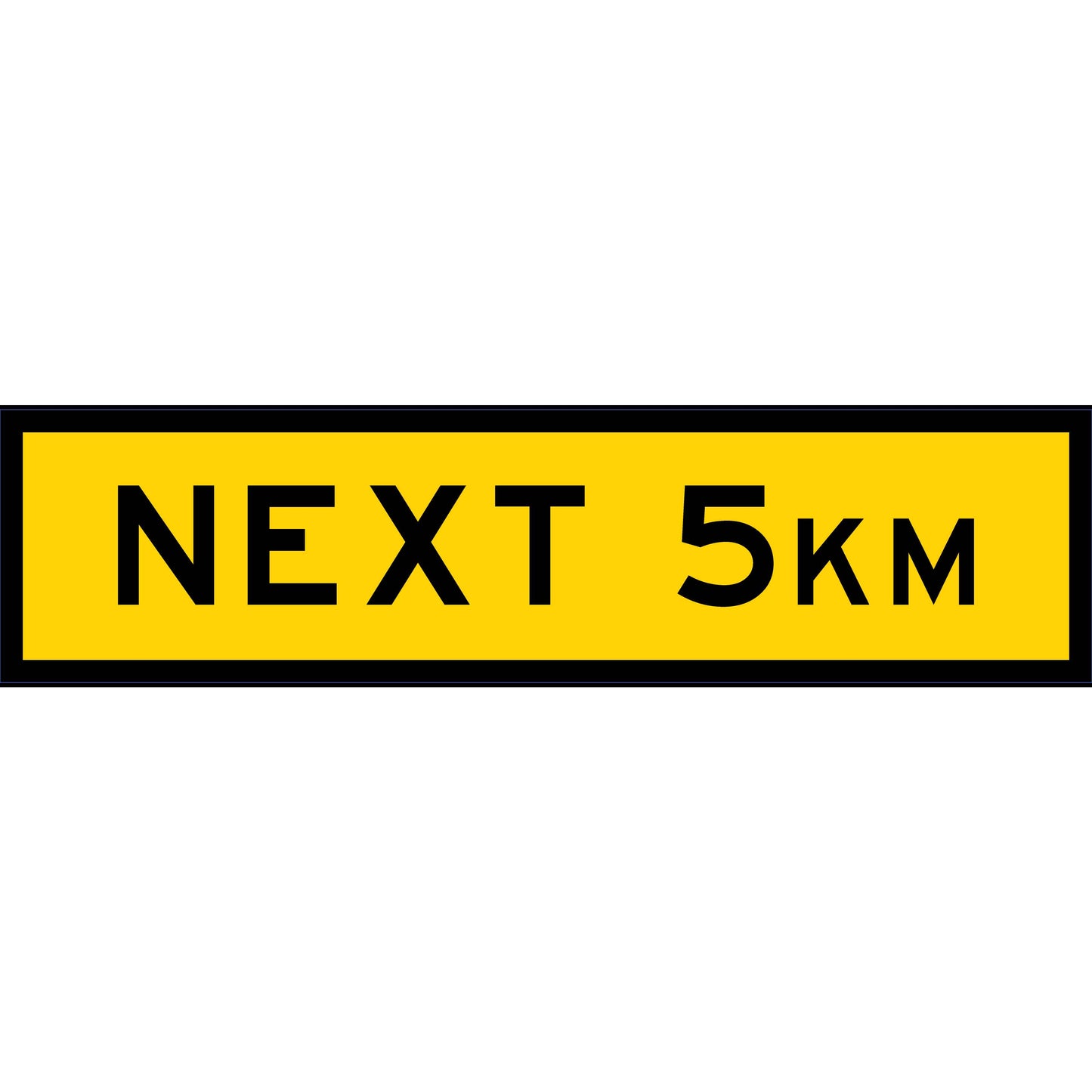 Next 5km Long Skinny Multi Message Traffic Sign
