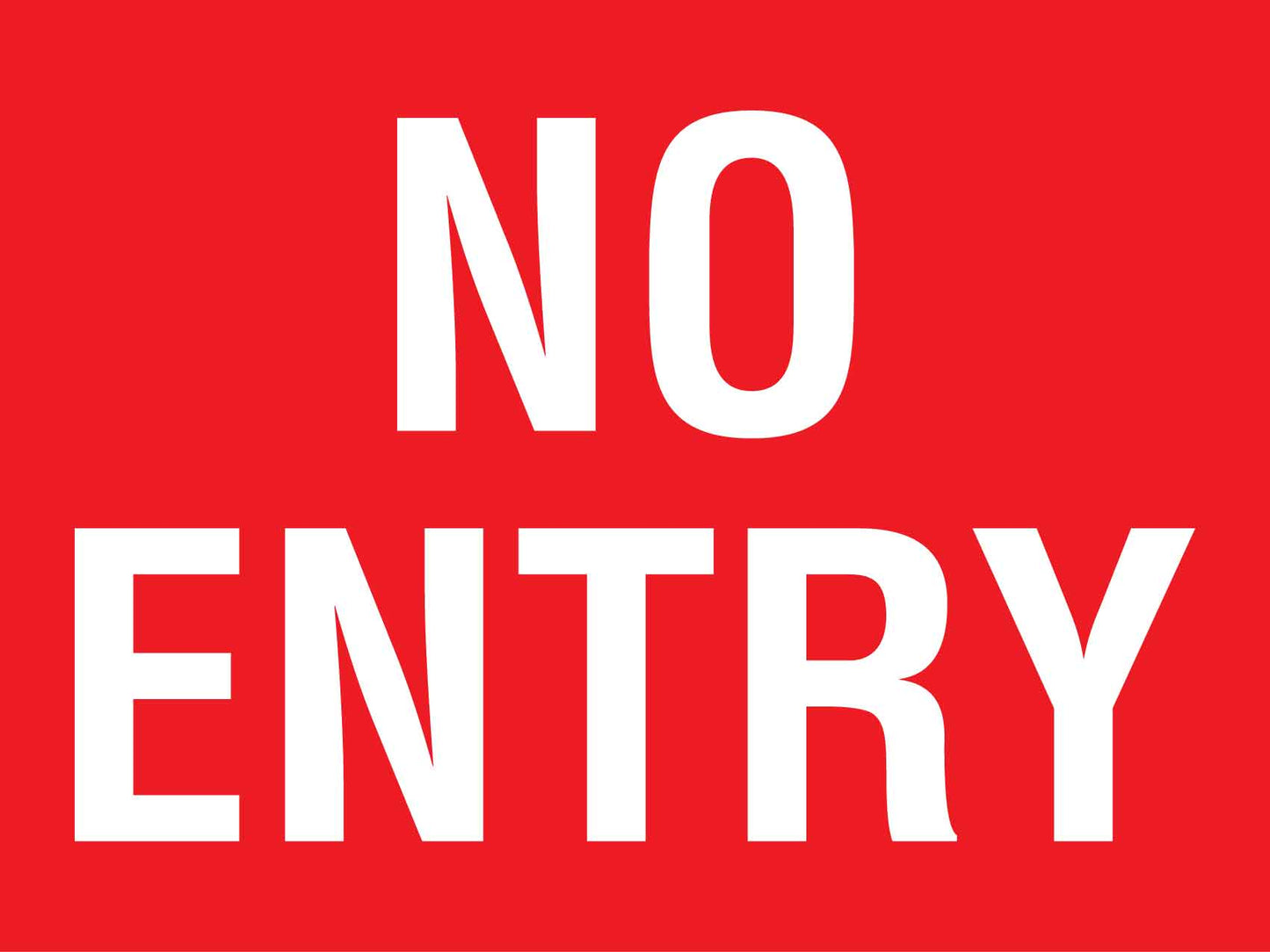 No Entry Red Sign
