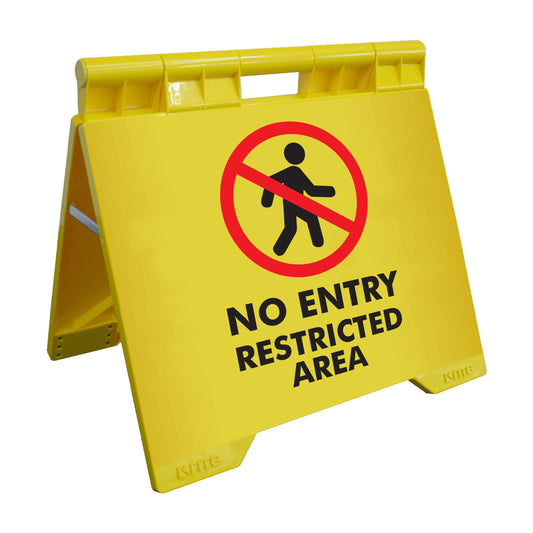 No Entry Restricted Area - Evarite A-Frame Sign