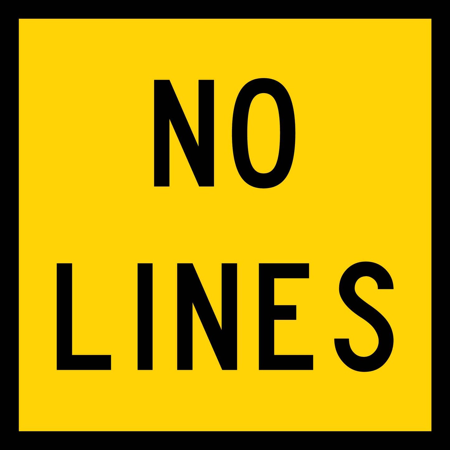 No Lines Multi Message Traffic Sign