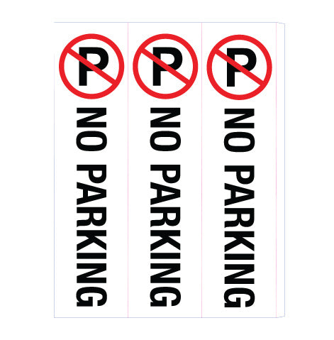 No Parking - Corflute Bollard Cover