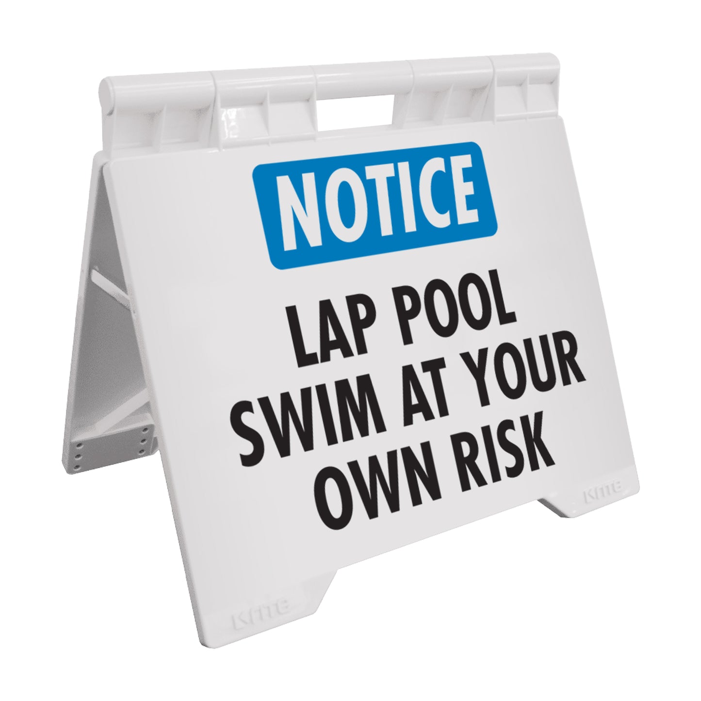 Notice Lap Pool - Evarite A-Frame Sign