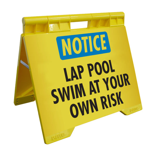 Notice Lap Pool - Evarite A-Frame Sign