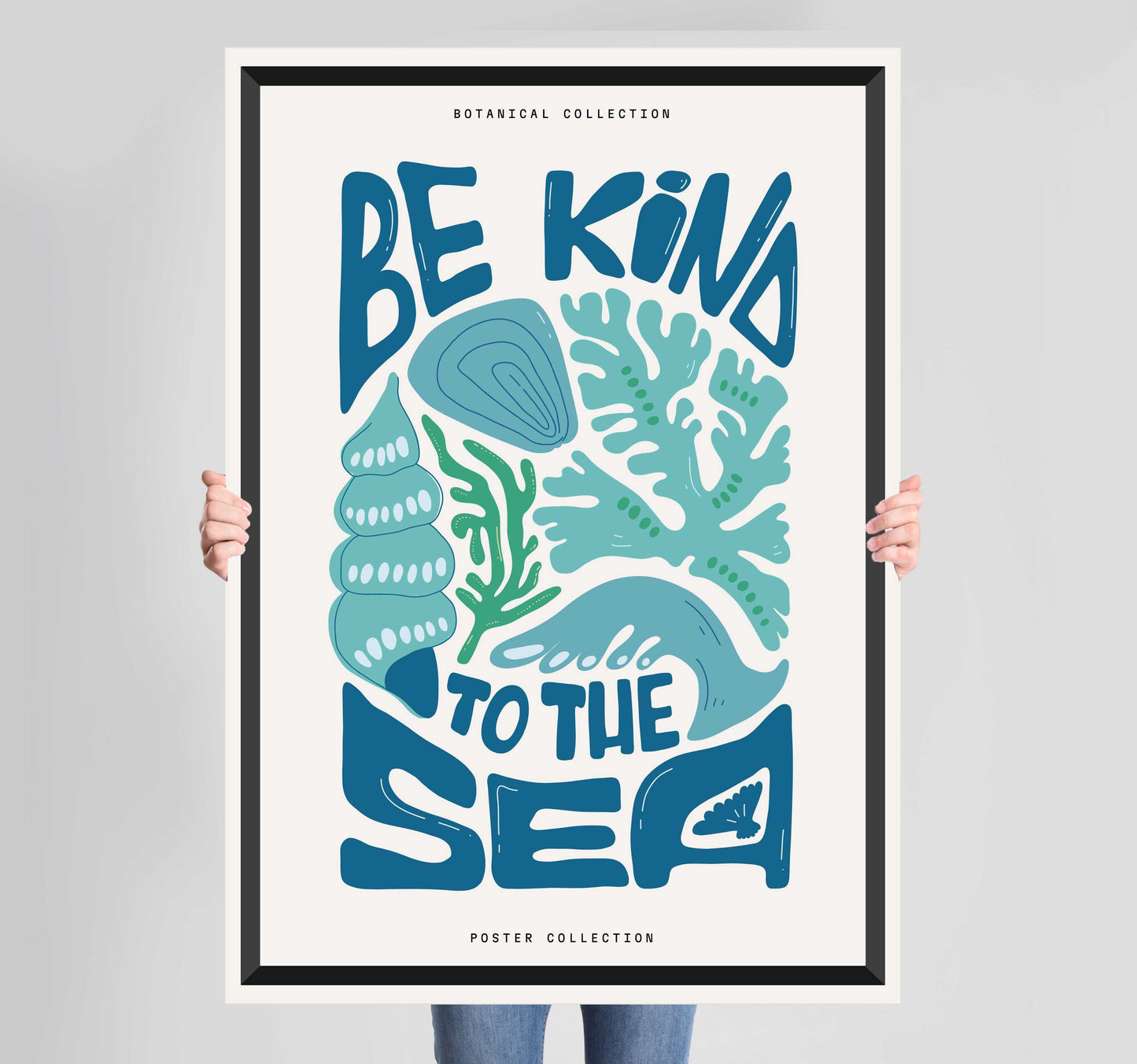 Ocean Mood Be Kind Poster Wall Art Prints