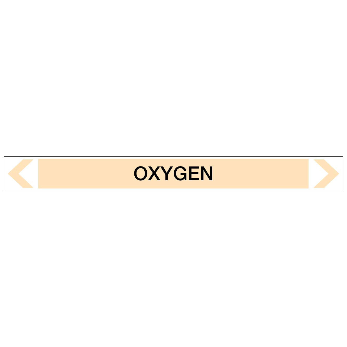 Gases - Oxygen - Pipe Marker Sticker